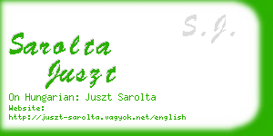 sarolta juszt business card